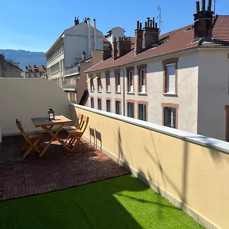#e0 View On The Bastille Alsace Lorraine Terrace Grenoble