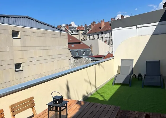 #e0 View On The Bastille Alsace Lorraine Terrace グルノーブル
